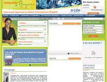 Tablet Screenshot of entreprendre-en-guyane.fr